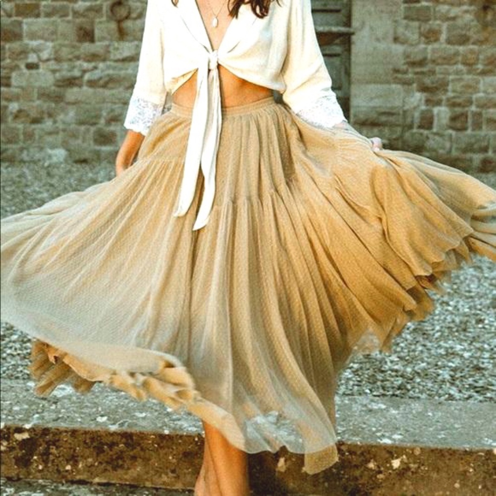NWT Grace Tulle Maxi Skirt